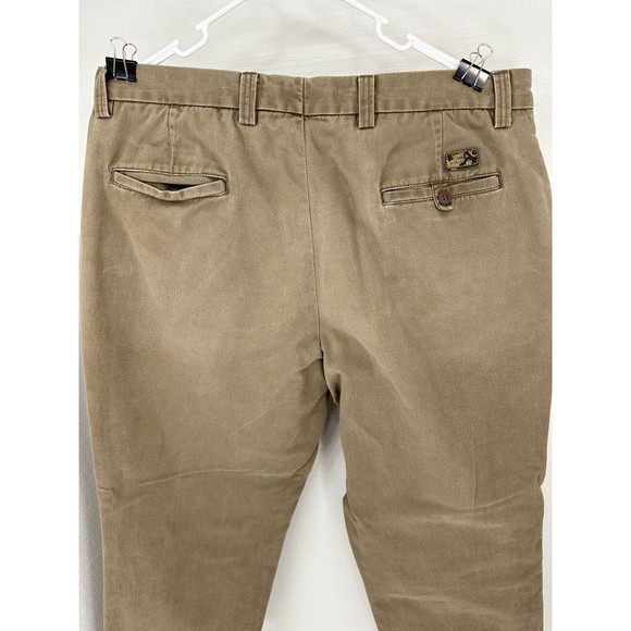 Docker D3 Mens Brown Flat Front Relaxed Fit Casual Pants Size W38 x L29 - Picture 7 of 12